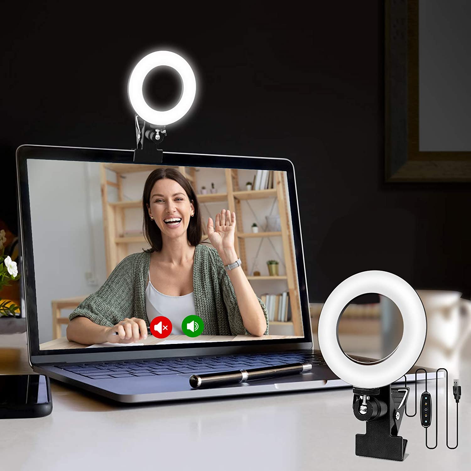 Clip On Ring Light for Teaching Online